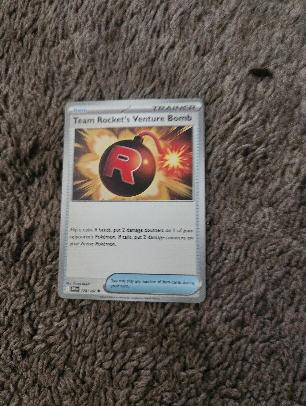 Team Rocket's Venture Bomb 179/182 Reverse Holo Pokemon SV10: Destined Rivals NM